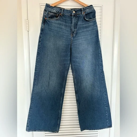 Reformation Cary Cuffed High Rise Slouchy Wide Leg Jeans - Picture 4 of 7